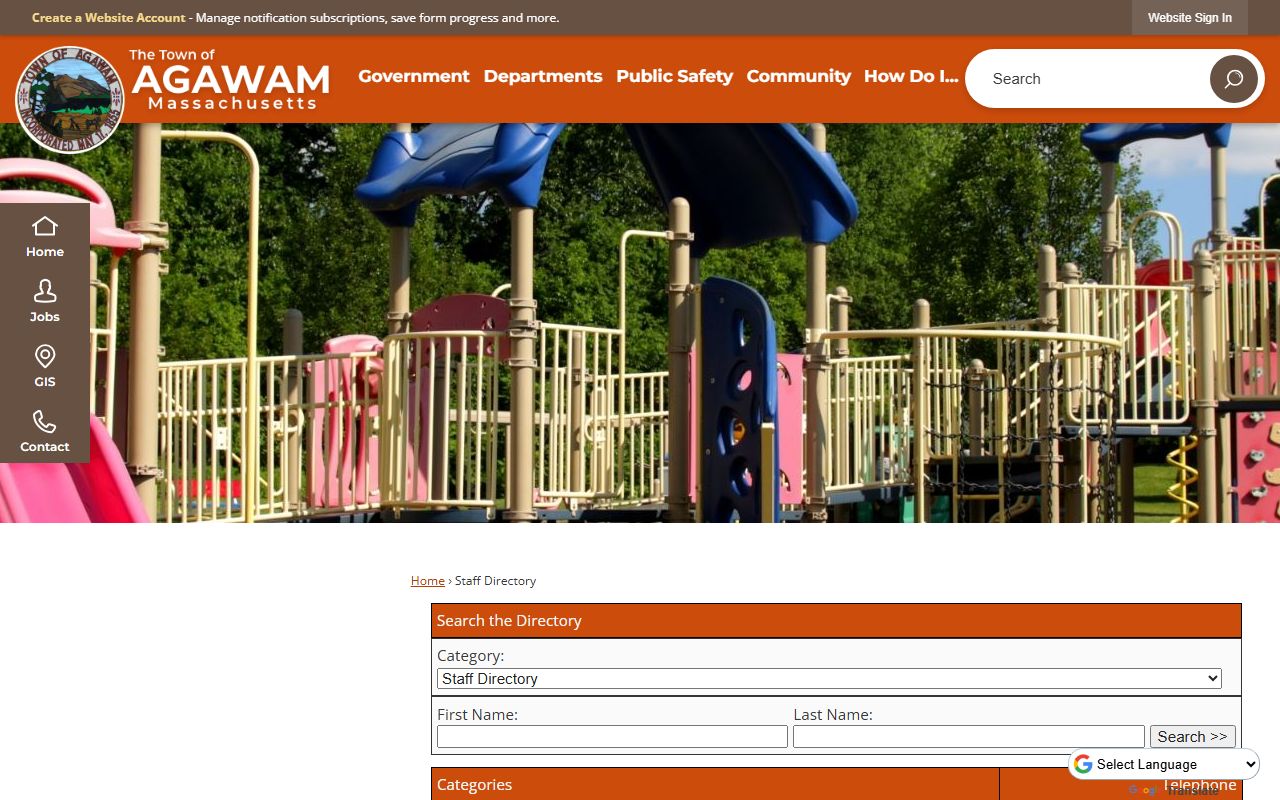 Agawam staff directory phone numbers listing