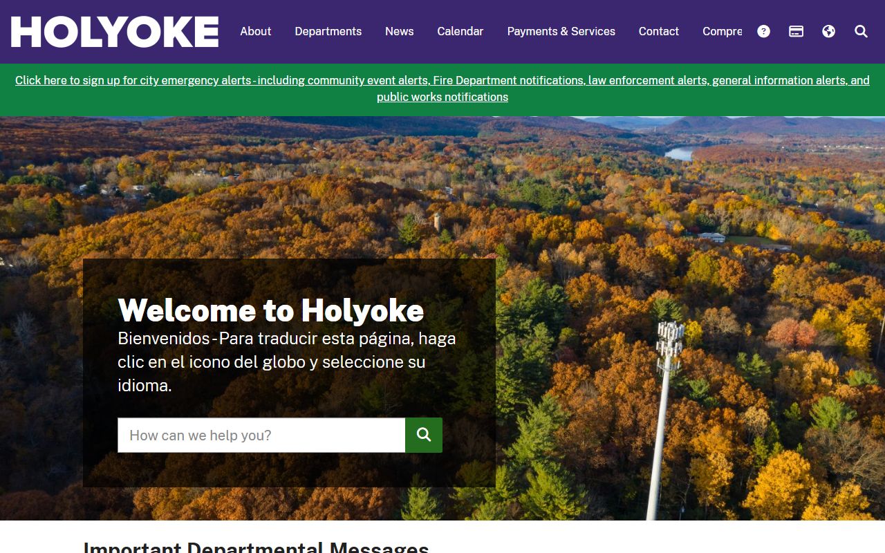 Holyoke city website phone directory contacts