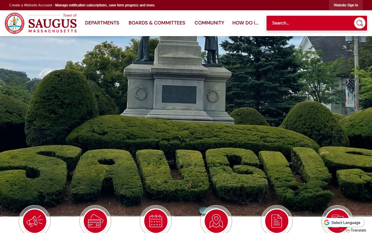 Saugus town website phone directory contacts