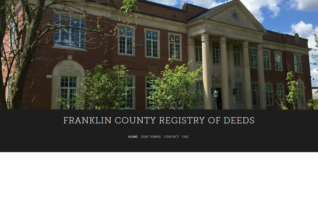 Franklin County Registry of Deeds phone directory listing