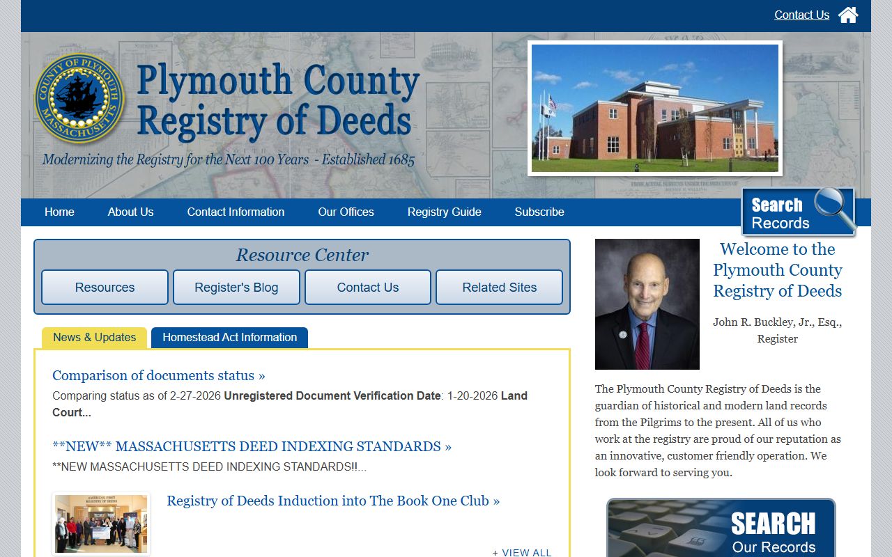 Plymouth County Registry of Deeds phone directory