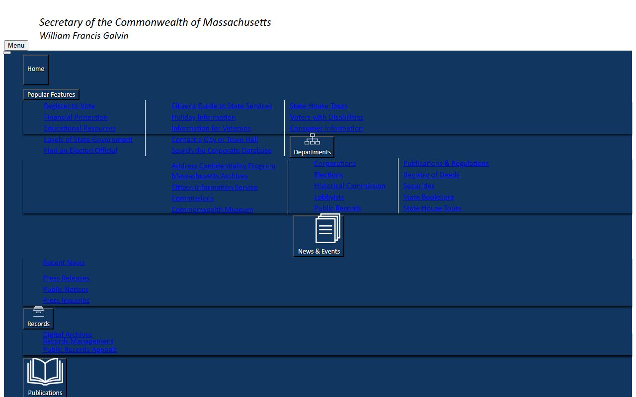 Massachusetts business entity search phone directory